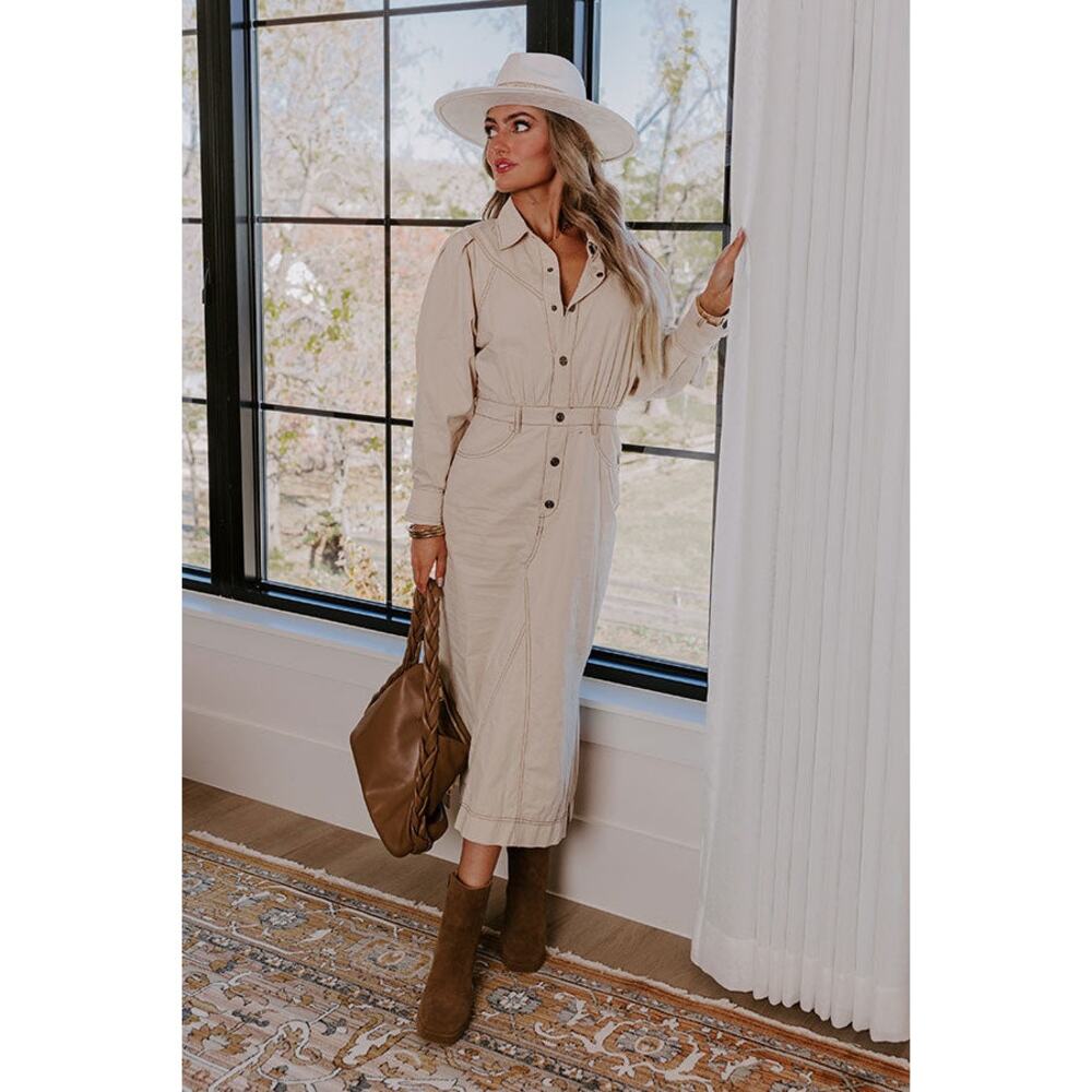 Together Is Better Cream Dress Sz M